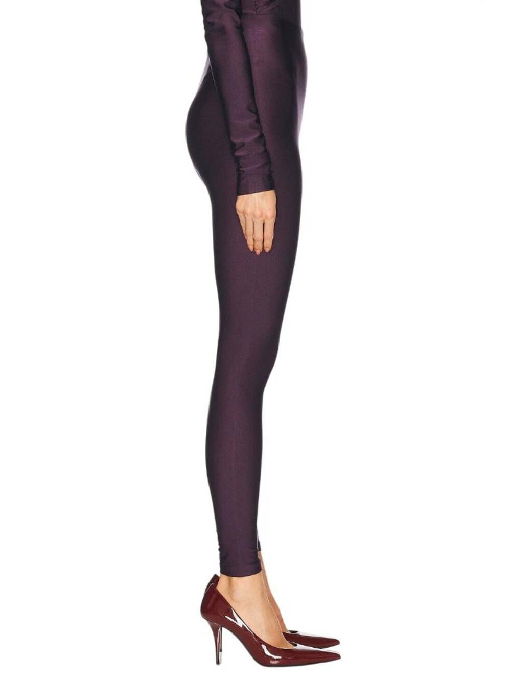 The Andamane Holly 80's Leggings in Rouge Noir X-Small New Womens Pants - Picture 4 of 14